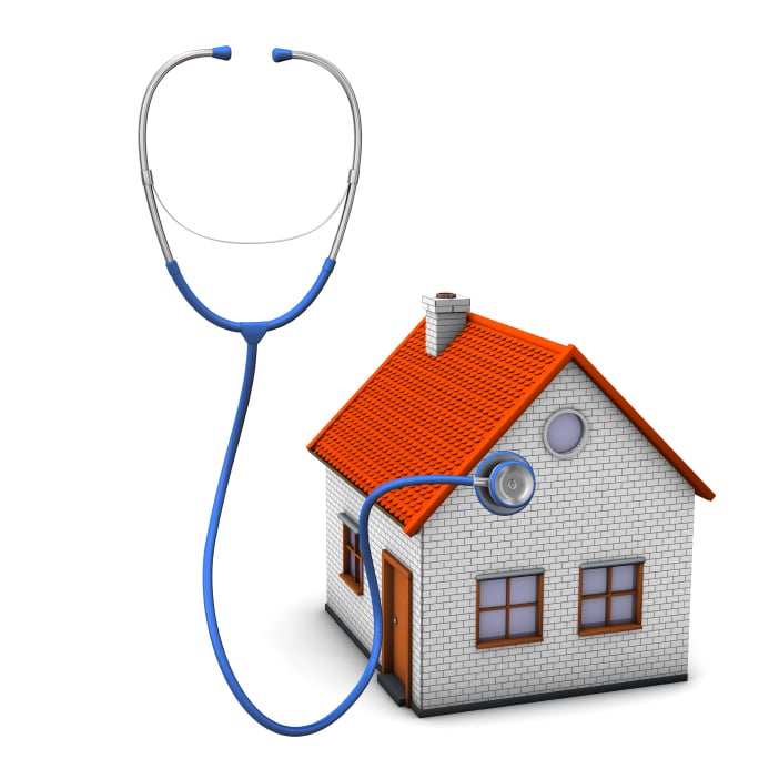 house with doctor's stethoscope
