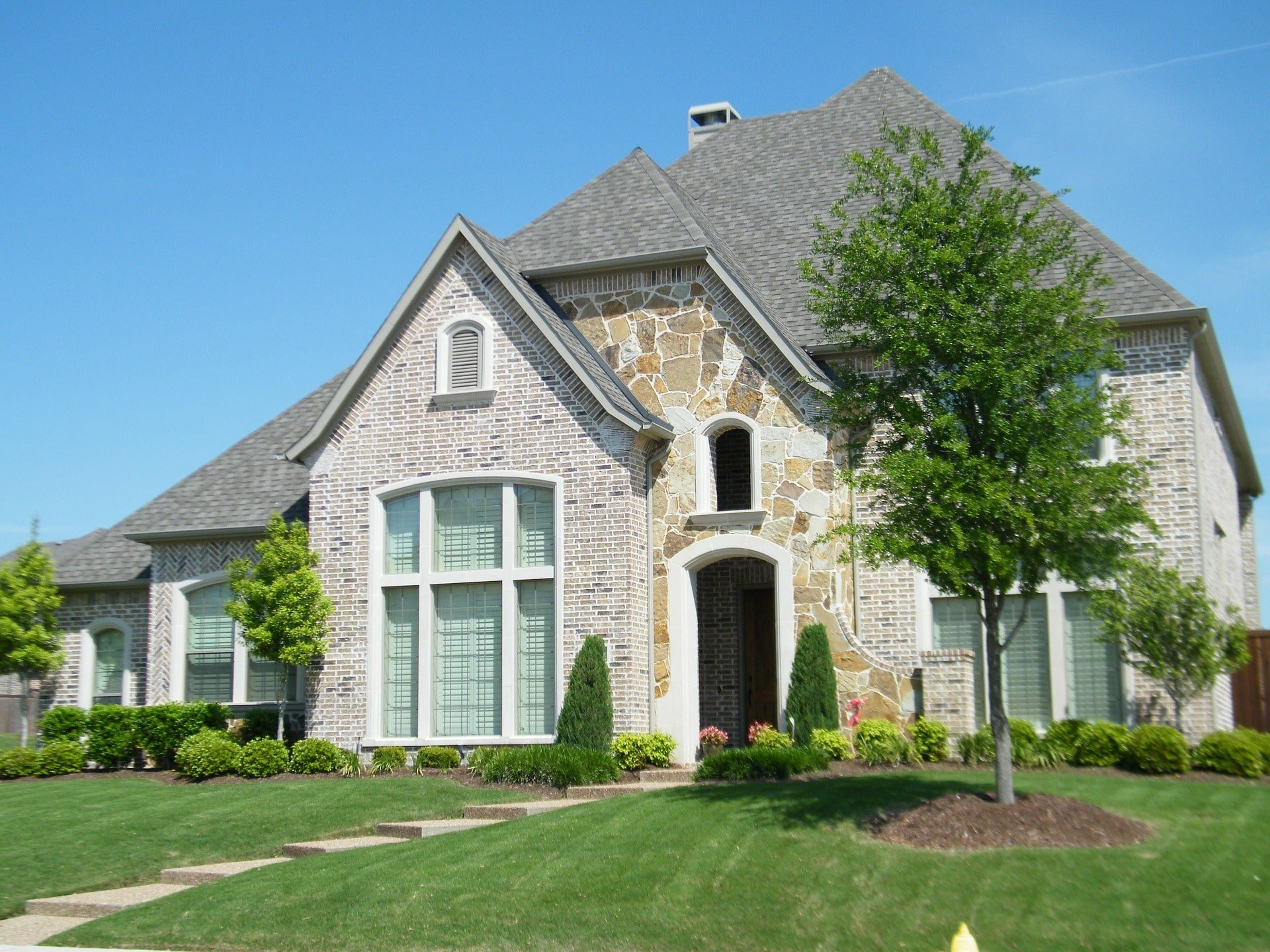 exterior of house with green lawn