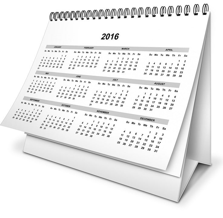 2016 Calendar