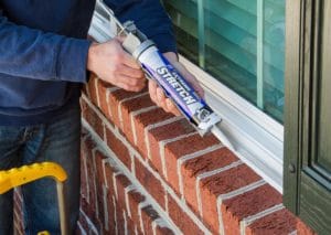 caulking a window